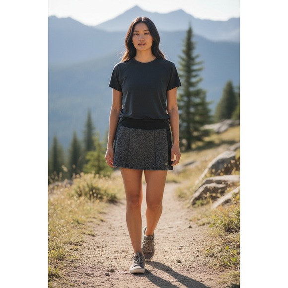 Kuhl Pants - Kuhl Women's Skirt Black Heathered Fleece Lined Athletic Hiking Outdoor Sz L